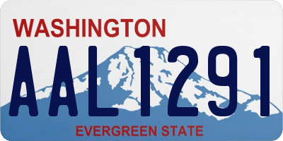 WA license plate AAL1291