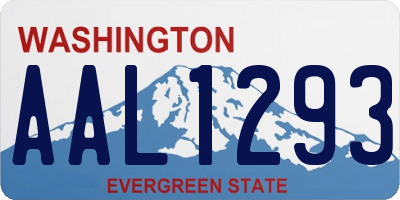 WA license plate AAL1293