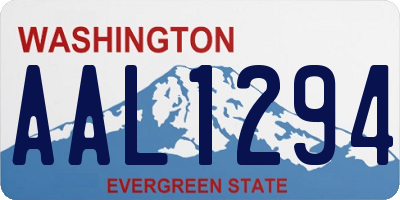 WA license plate AAL1294