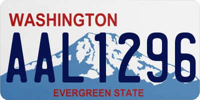 WA license plate AAL1296