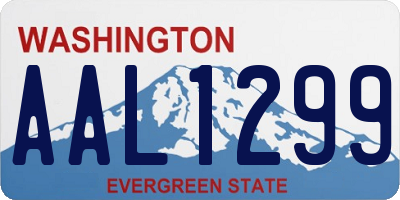 WA license plate AAL1299