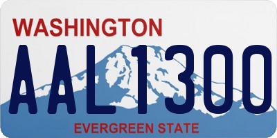 WA license plate AAL1300