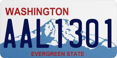 WA license plate AAL1301