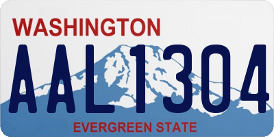 WA license plate AAL1304