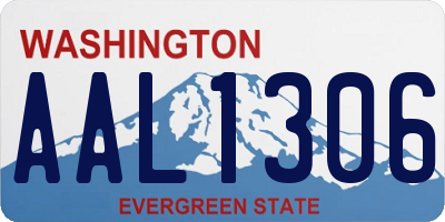 WA license plate AAL1306