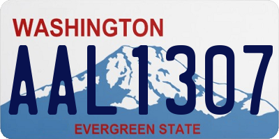 WA license plate AAL1307