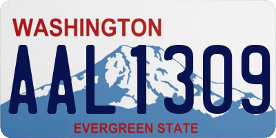 WA license plate AAL1309