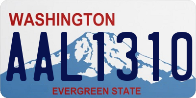 WA license plate AAL1310