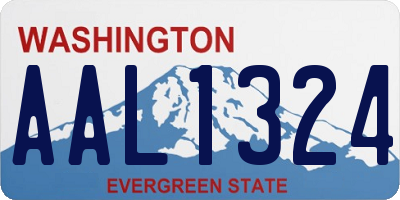 WA license plate AAL1324
