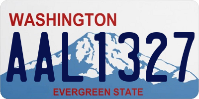 WA license plate AAL1327
