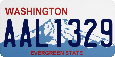 WA license plate AAL1329