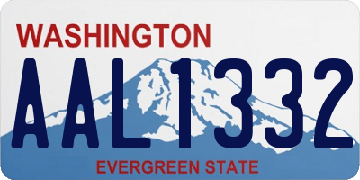 WA license plate AAL1332