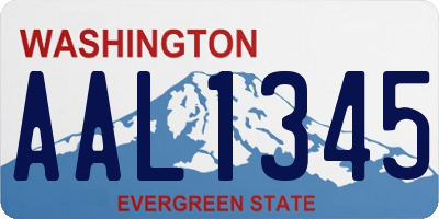 WA license plate AAL1345