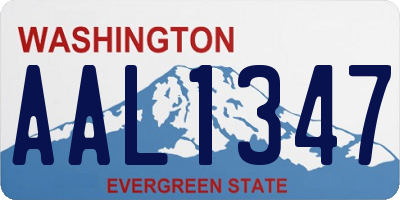 WA license plate AAL1347