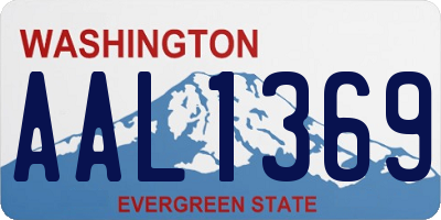 WA license plate AAL1369