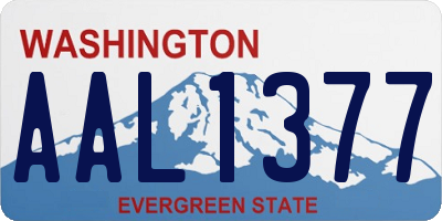WA license plate AAL1377