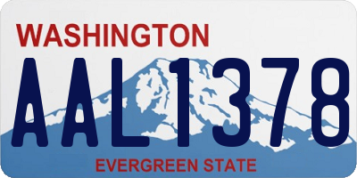 WA license plate AAL1378