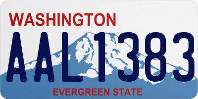 WA license plate AAL1383