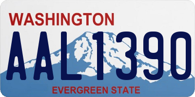 WA license plate AAL1390