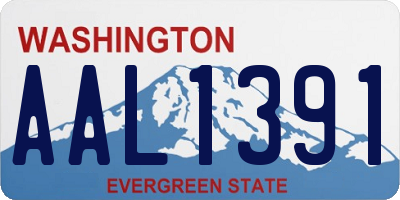 WA license plate AAL1391