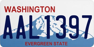 WA license plate AAL1397