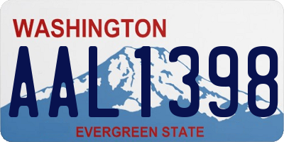 WA license plate AAL1398