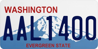 WA license plate AAL1400