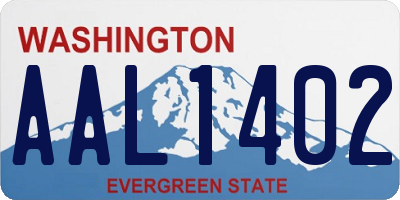 WA license plate AAL1402
