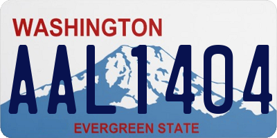 WA license plate AAL1404