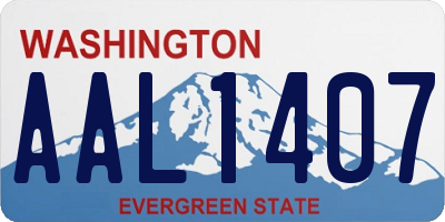 WA license plate AAL1407