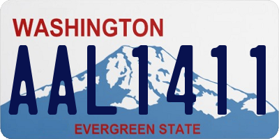 WA license plate AAL1411