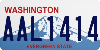 WA license plate AAL1414