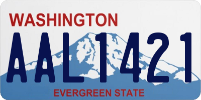 WA license plate AAL1421