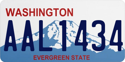 WA license plate AAL1434