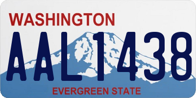 WA license plate AAL1438