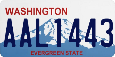 WA license plate AAL1443