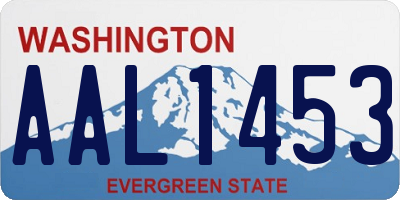 WA license plate AAL1453