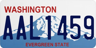 WA license plate AAL1459