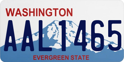 WA license plate AAL1465