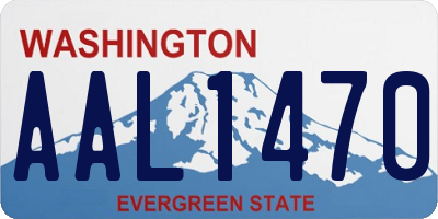 WA license plate AAL1470