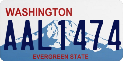 WA license plate AAL1474