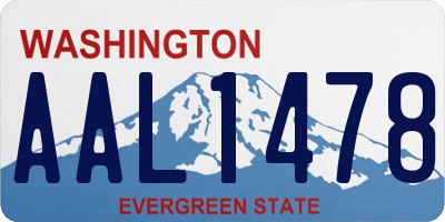 WA license plate AAL1478