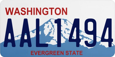 WA license plate AAL1494