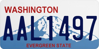 WA license plate AAL1497