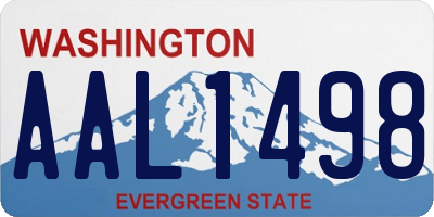 WA license plate AAL1498