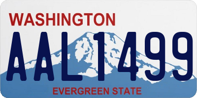 WA license plate AAL1499