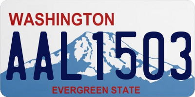 WA license plate AAL1503