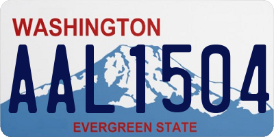 WA license plate AAL1504