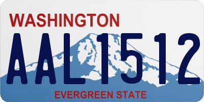 WA license plate AAL1512
