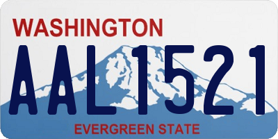 WA license plate AAL1521